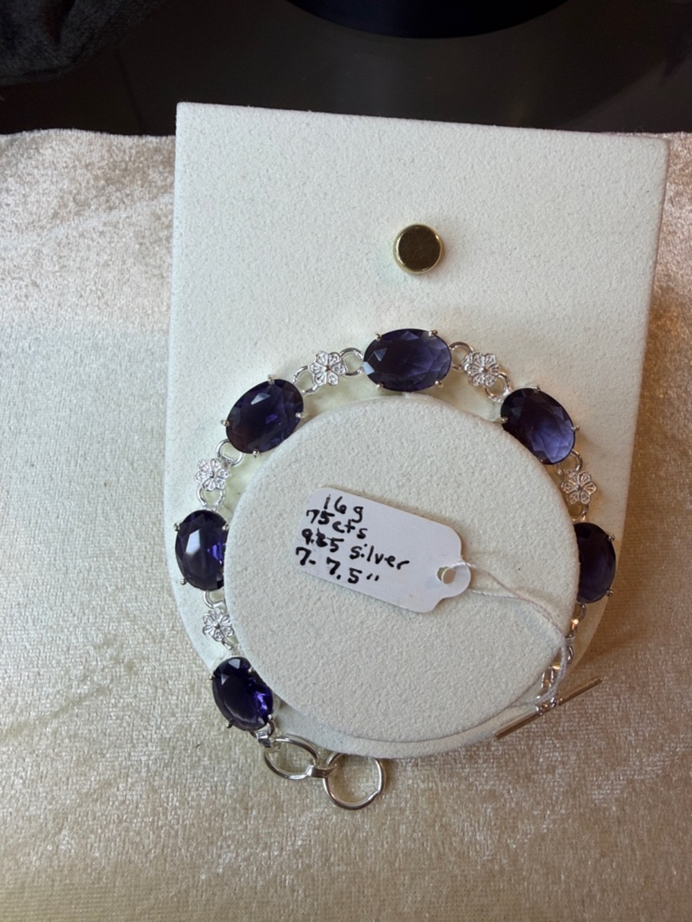 Floral Artisan Crafted African Amethyst Bracelet set in 925 Sterling Silver